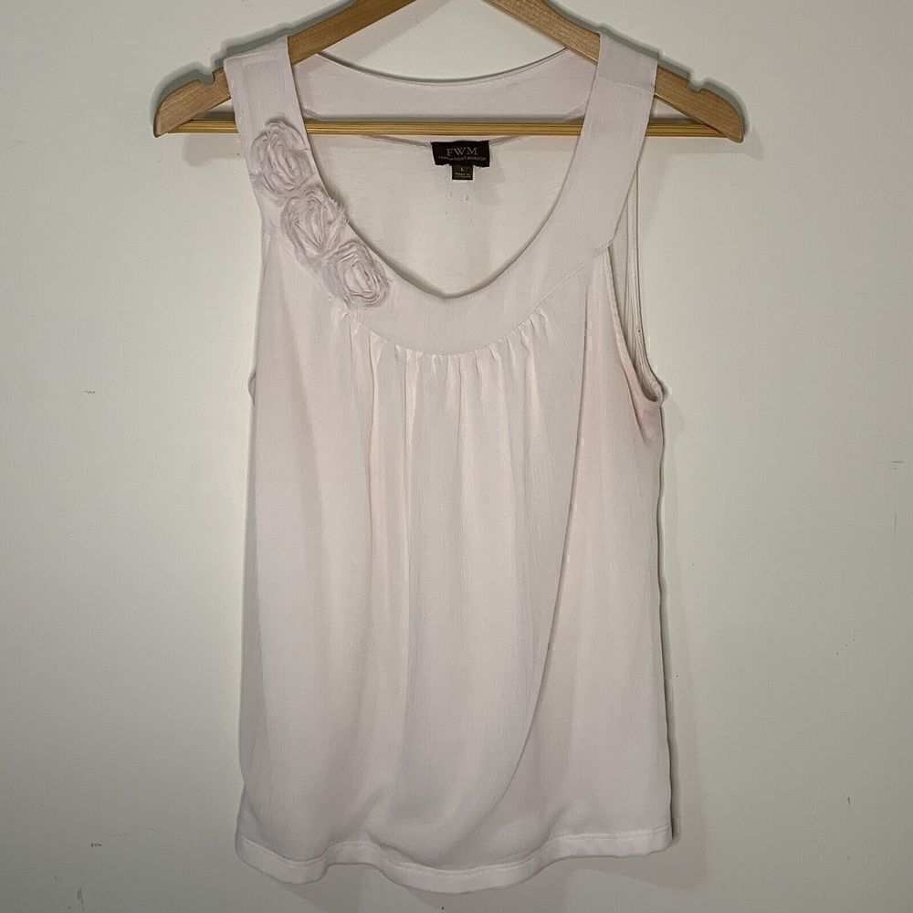 Fenn Wright Manson Light Pink Sleeveless Tank Top Blouse Shirt Large